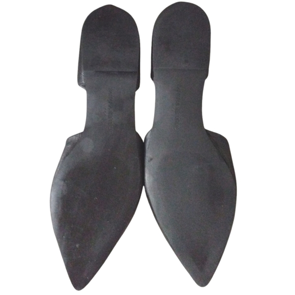 Banana Republic Modern D'orsay Flats Women's Black Leather Loafers Size 8 - Picture 7 of 9